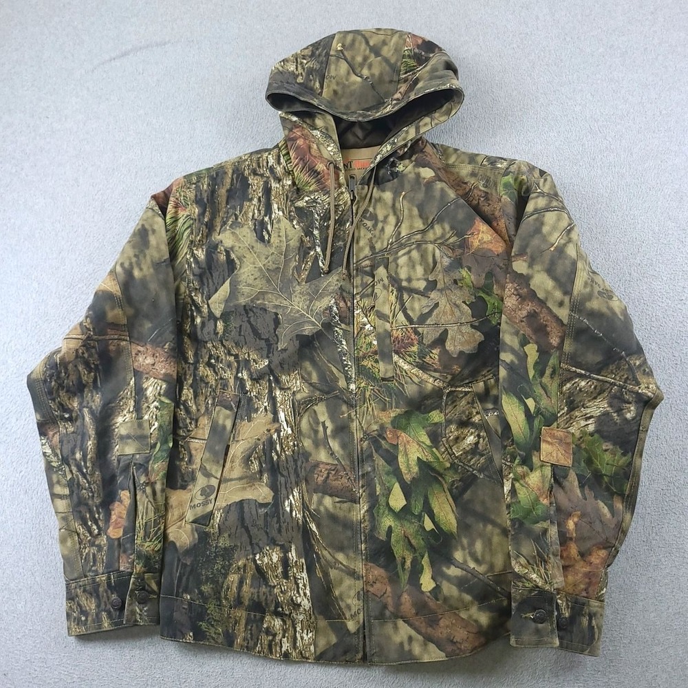 RedHead Silent-Hide Jacket Mens Small Hooded Mossy Oak Camo Thermolite BPOM120